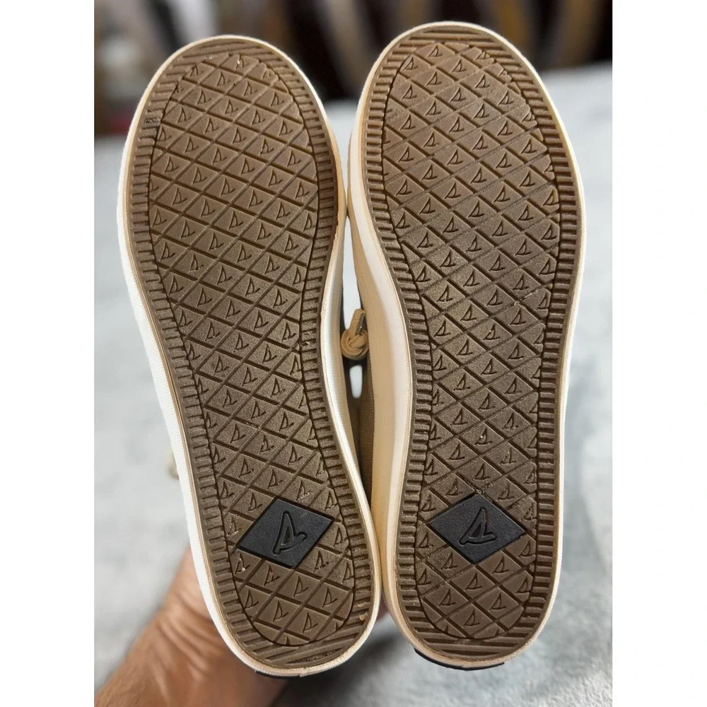 Sperry Shoes Womens Size 7 Gray Canvas Memory Foam Top-Sider Casual STS99042